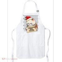 Naughty Christmas Tree Cat Gift Apron thumb 0