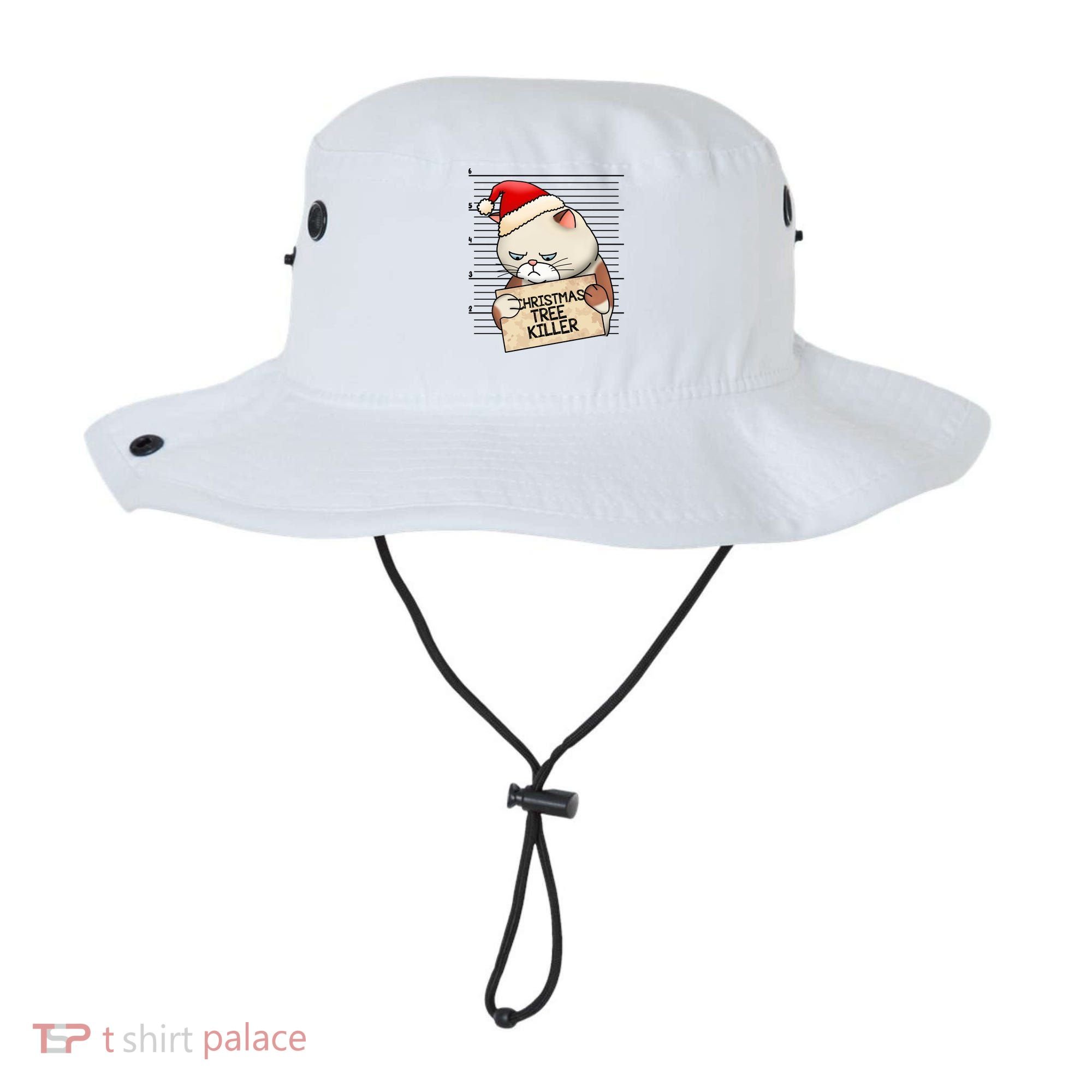 Naughty Christmas Tree Cat Gift Bucket Hat