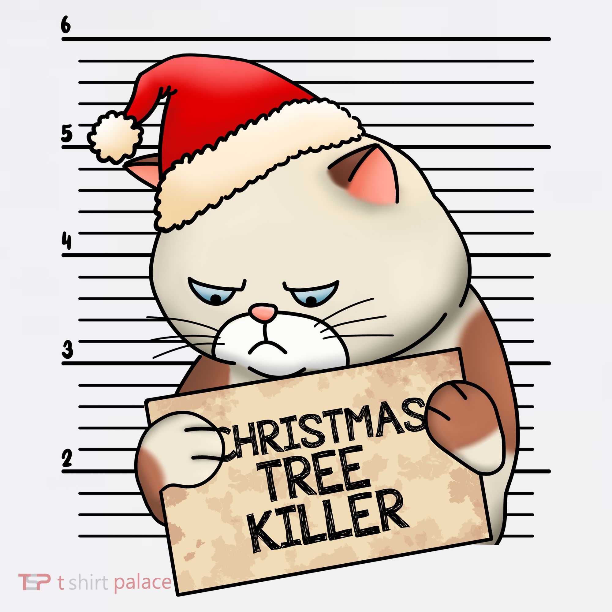 Naughty Christmas Tree Cat Gift Bucket Hat