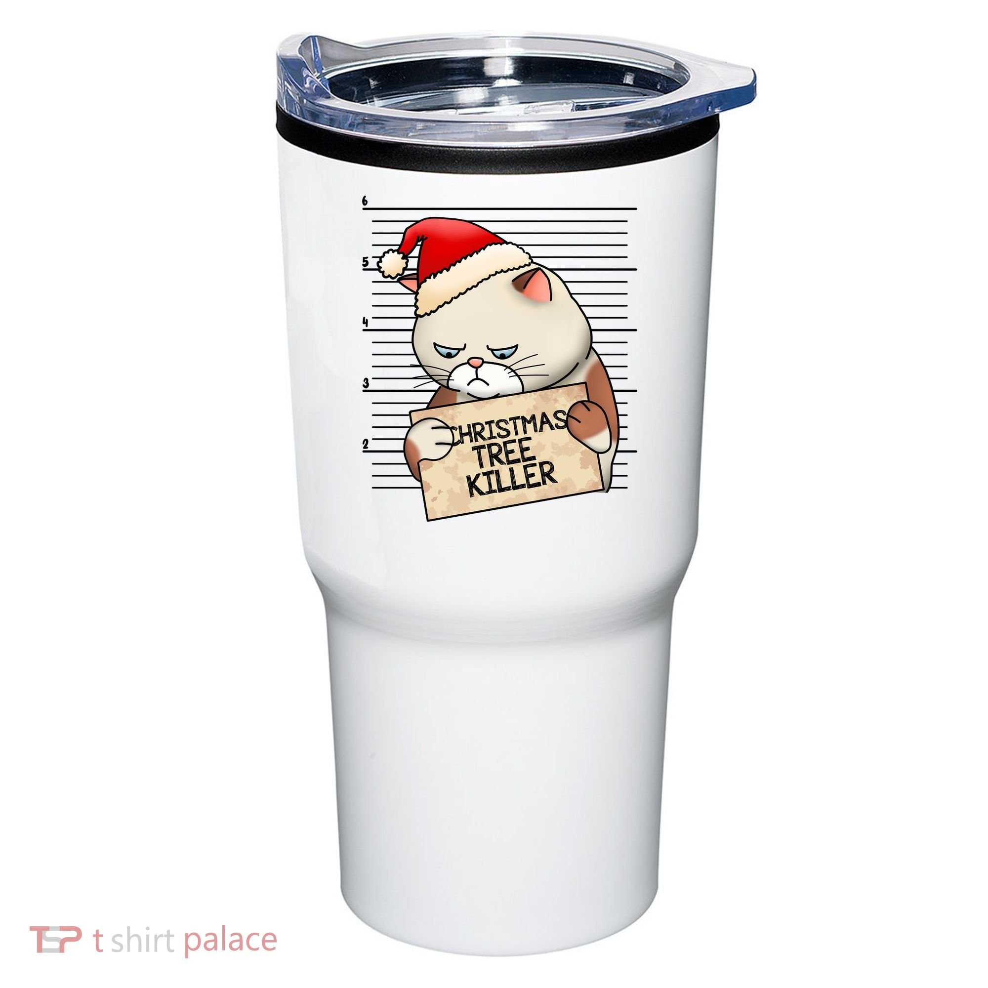 Naughty Christmas Tree Cat Gift Tumbler