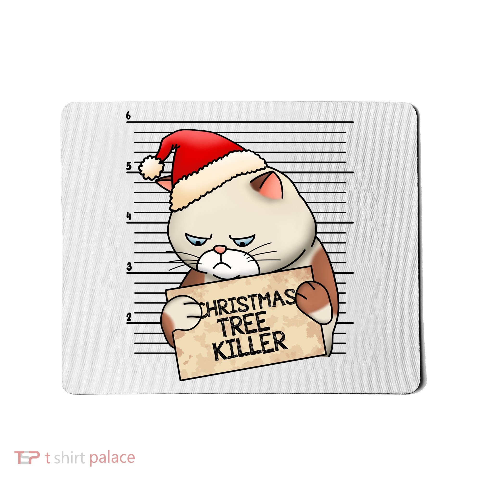Naughty Christmas Tree Cat Gift Mousepad