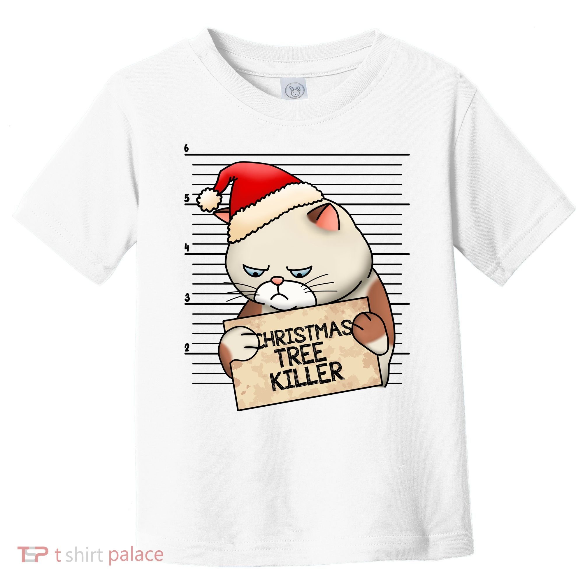 Naughty Christmas Tree Cat Gift Toddler T-Shirt
