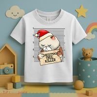 Naughty Christmas Tree Cat Gift Toddler T-Shirt thumb 3