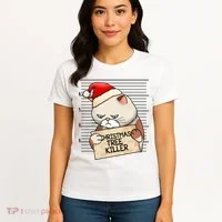 Naughty Christmas Tree Cat Gift Women's T-Shirt thumb 4