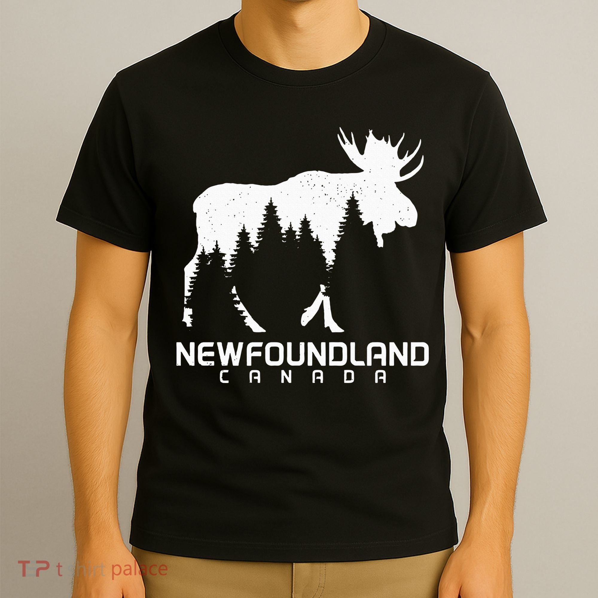 Newfoundland Canada Vintage Pride Souvenir Moose Nature T-Shirt