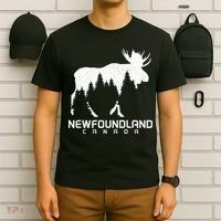 Newfoundland Canada Vintage Pride Souvenir Moose Nature T-Shirt thumb 6