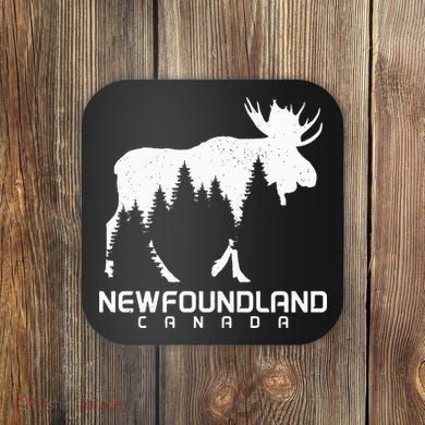 Newfoundland Canada Vintage Pride Souvenir Moose Nature Coaster