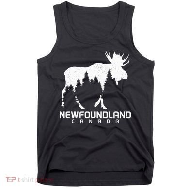 Newfoundland Canada Vintage Pride Souvenir Moose Nature Tank Top