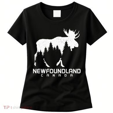 Newfoundland Canada Vintage Pride Souvenir Moose Nature Women's T-Shirt