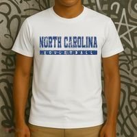 North Carolina Volleyball Blue Vintage Text T-Shirt thumb 3