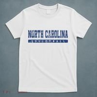 North Carolina Volleyball Blue Vintage Text T-Shirt thumb 5