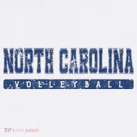 North Carolina Volleyball Blue Vintage Text T-Shirt thumb 7