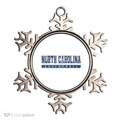 North Carolina Volleyball Blue Vintage Text Ornament