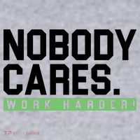 Nobody Cares Work Harder Women's Racerback Cropped Tank thumb 2