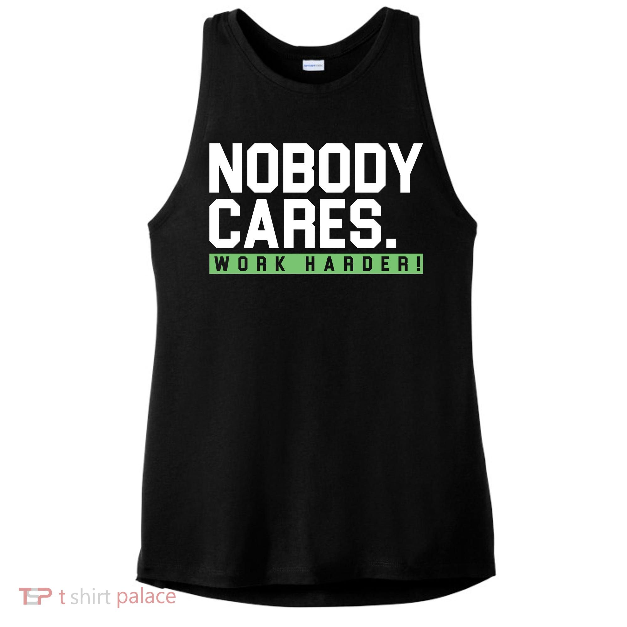 Nobody Cares Work Harder Ladies PosiCharge Tri-Blend Wicking Tank