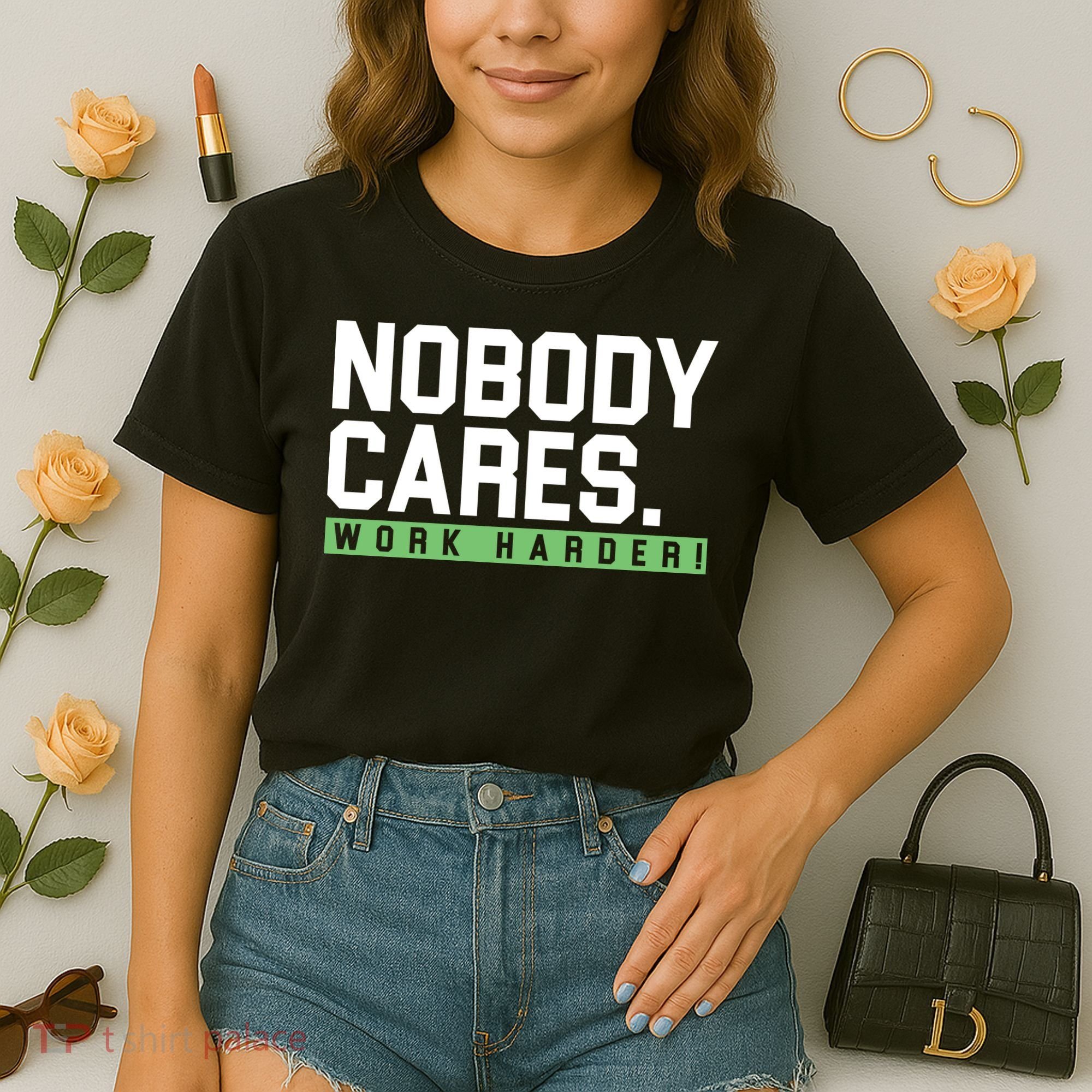 Nobody Cares Work Harder Comfort Colors Boxy T-Shirt