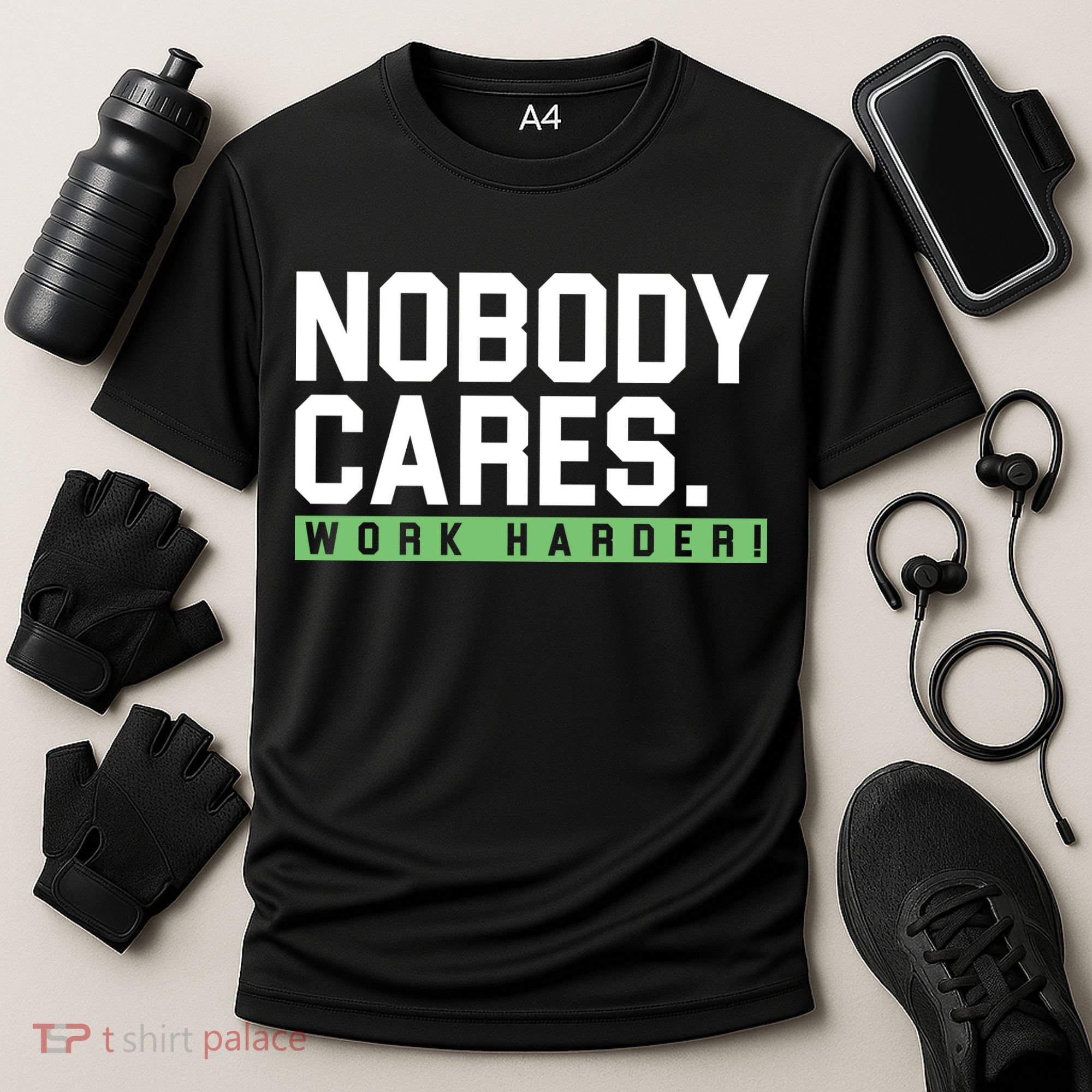 Nobody Cares Work Harder Cooling Performance Crew T-Shirt