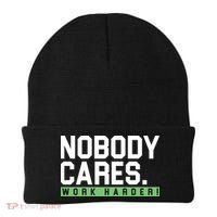 Nobody Cares Work Harder Beanie thumb 0