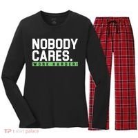 Nobody Cares Work Harder Women's Long Sleeve Flannel Pajama Set  thumb 0