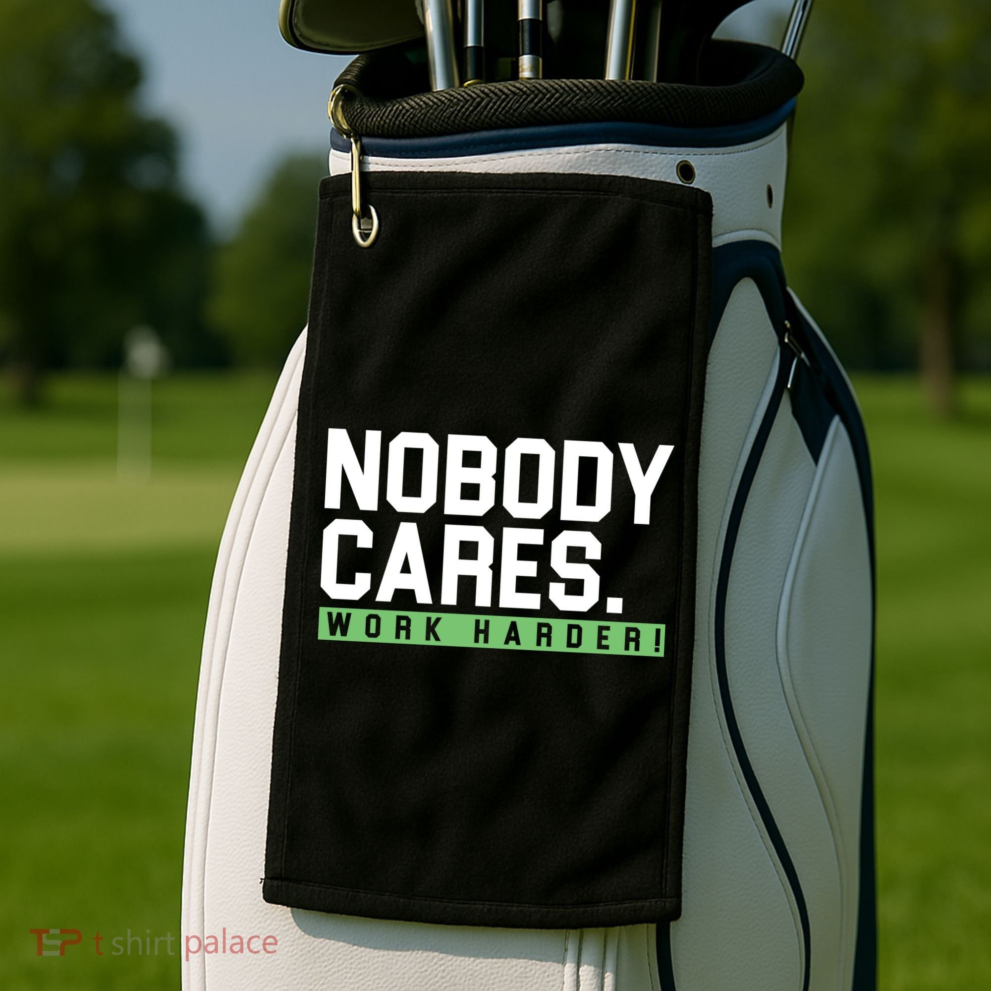 Nobody Cares Work Harder Golf Towel