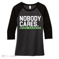 Nobody Cares Work Harder Women's Tri-Blend 3/4-Sleeve Raglan Shirt thumb 0