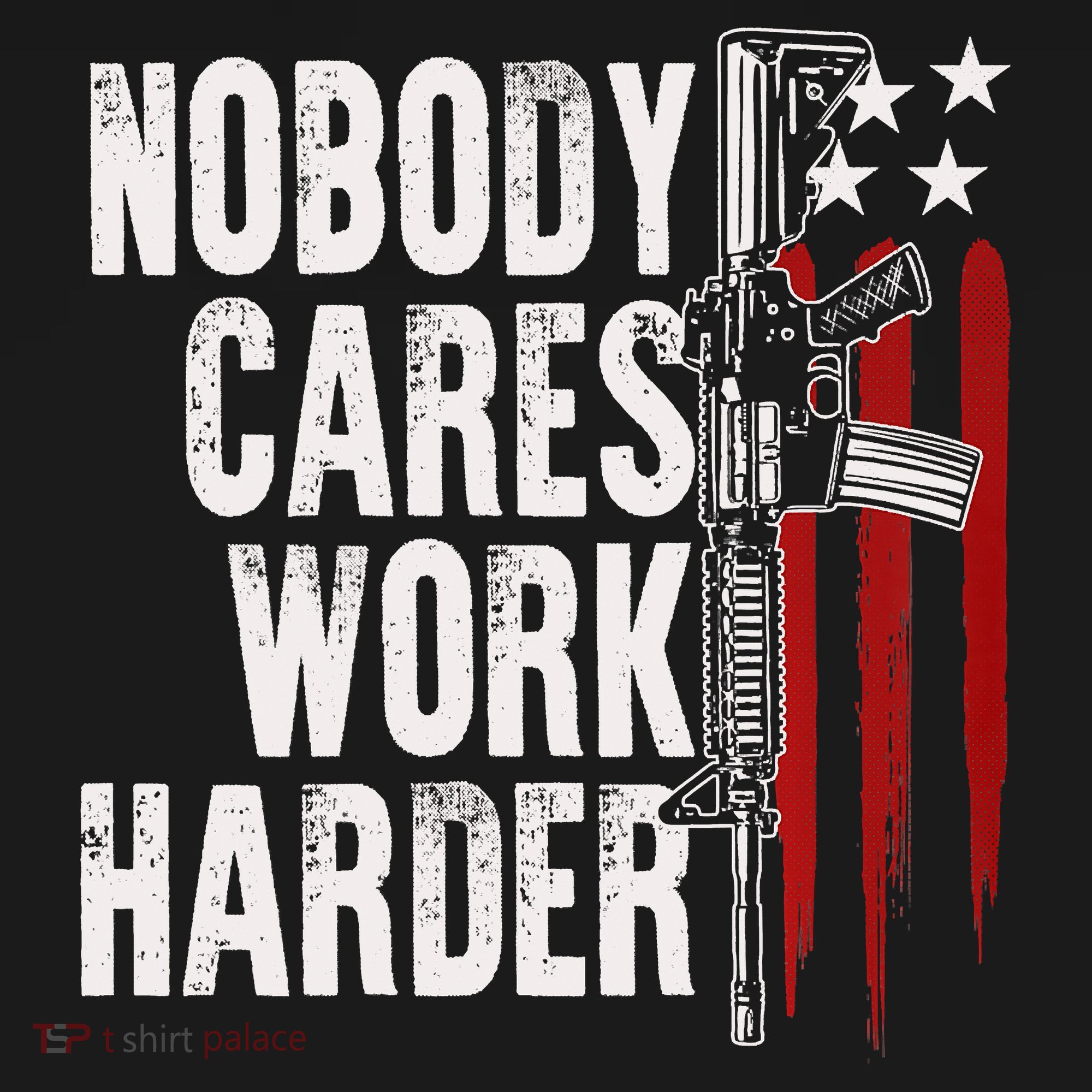 Nobody Cares Work Harder AR15 Owner American Flag Women's Hoodie