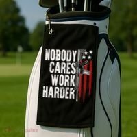Nobody Cares Work Harder AR15 Owner American Flag Golf Towel thumb 2