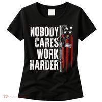 Nobody Cares Work Harder AR15 Owner American Flag Women's T-Shirt thumb 0