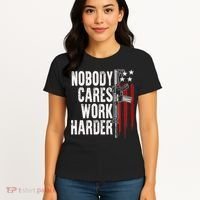 Nobody Cares Work Harder AR15 Owner American Flag Women's T-Shirt thumb 4