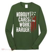 Nobody Cares Work Harder AR15 Owner American Flag Long Sleeve Shirt thumb 0