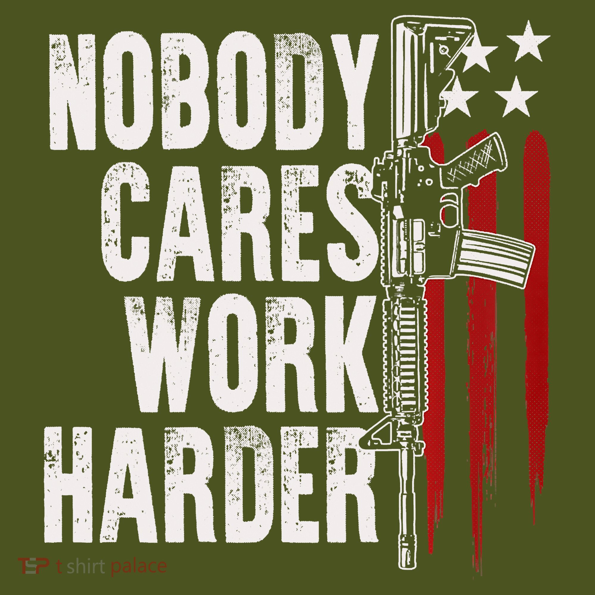 Nobody Cares Work Harder AR15 Owner American Flag Backpack