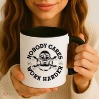 Nobody Cares Work Harder Skull Coffee Mug thumb 3