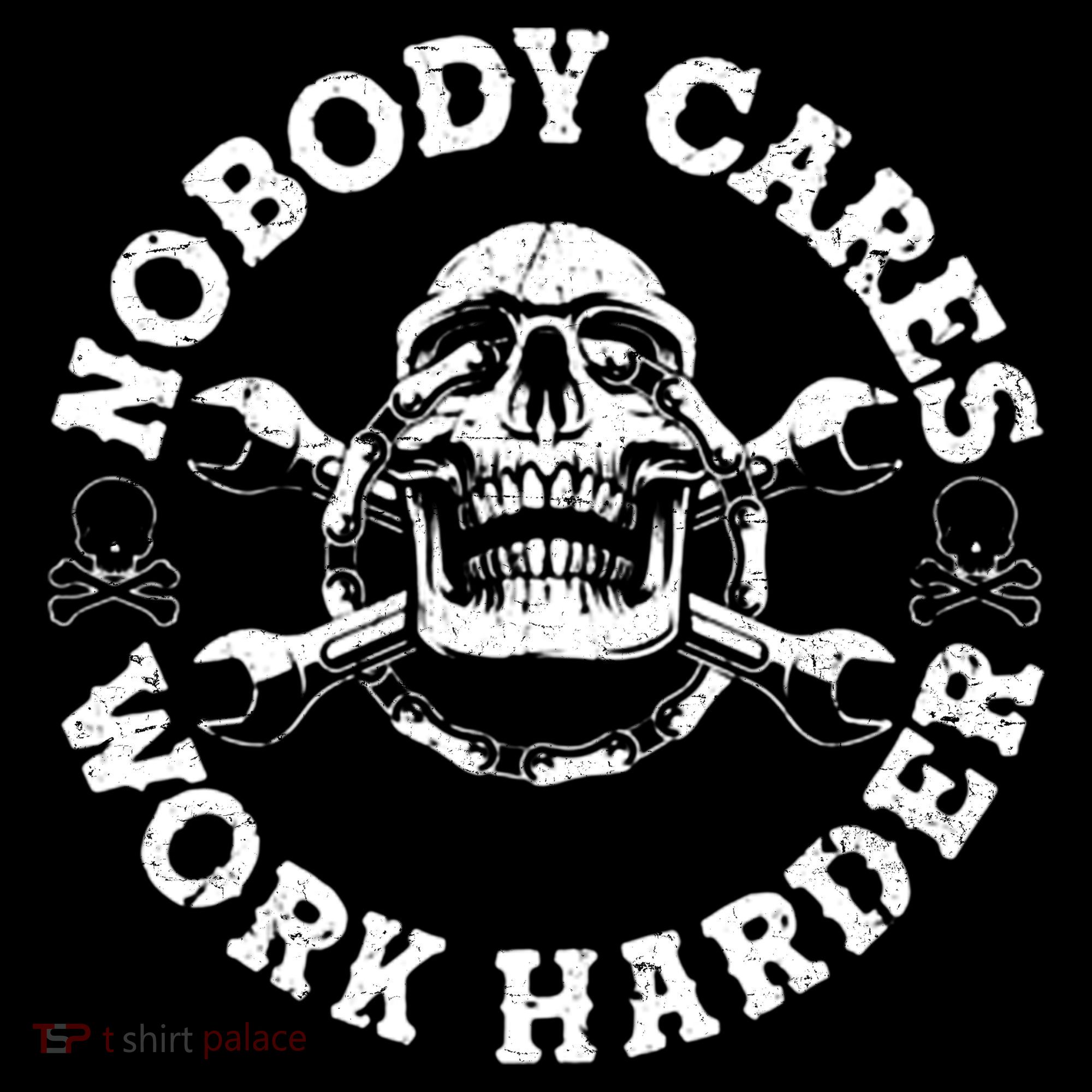 Nobody Cares Work Harder Skull Women's Hoodie