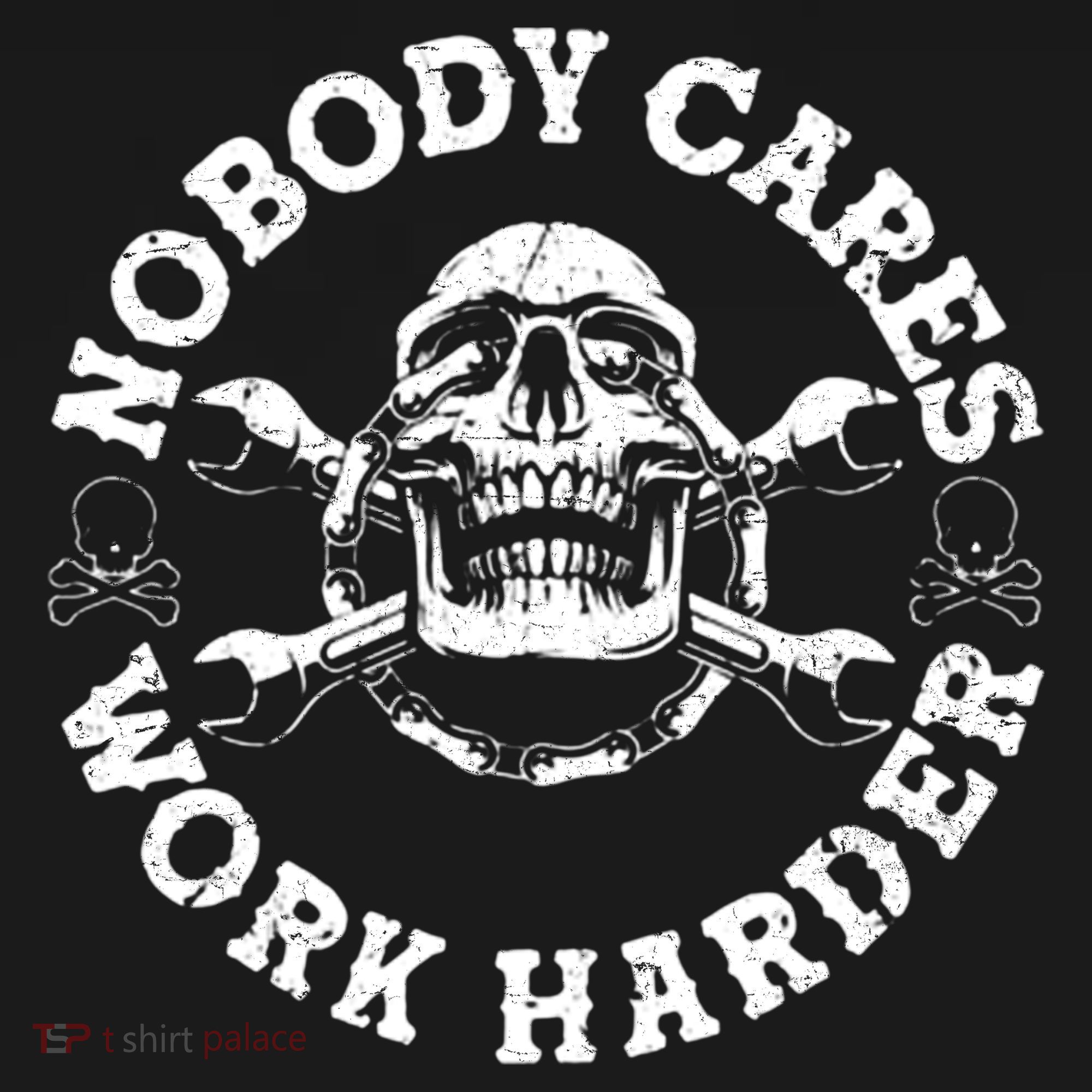 Nobody Cares Work Harder Skull Toddler Hoodie