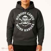 Nobody Cares Work Harder Skull Hoodie thumb 2