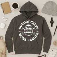 Nobody Cares Work Harder Skull Hoodie thumb 3
