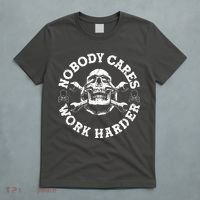 Nobody Cares Work Harder Skull T-Shirt thumb 5