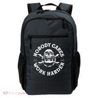 Nobody Cares Work Harder Skull Backpack thumb 0