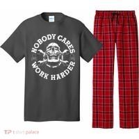 Nobody Cares Work Harder Skull Pajama Set thumb 0