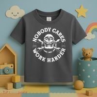 Nobody Cares Work Harder Skull Toddler T-Shirt thumb 3