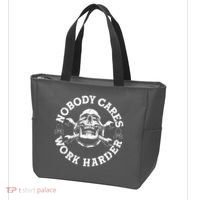 Nobody Cares Work Harder Skull Tote Bag thumb 3
