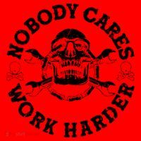 Nobody Cares Work Harder Skull Santa Hat thumb 1