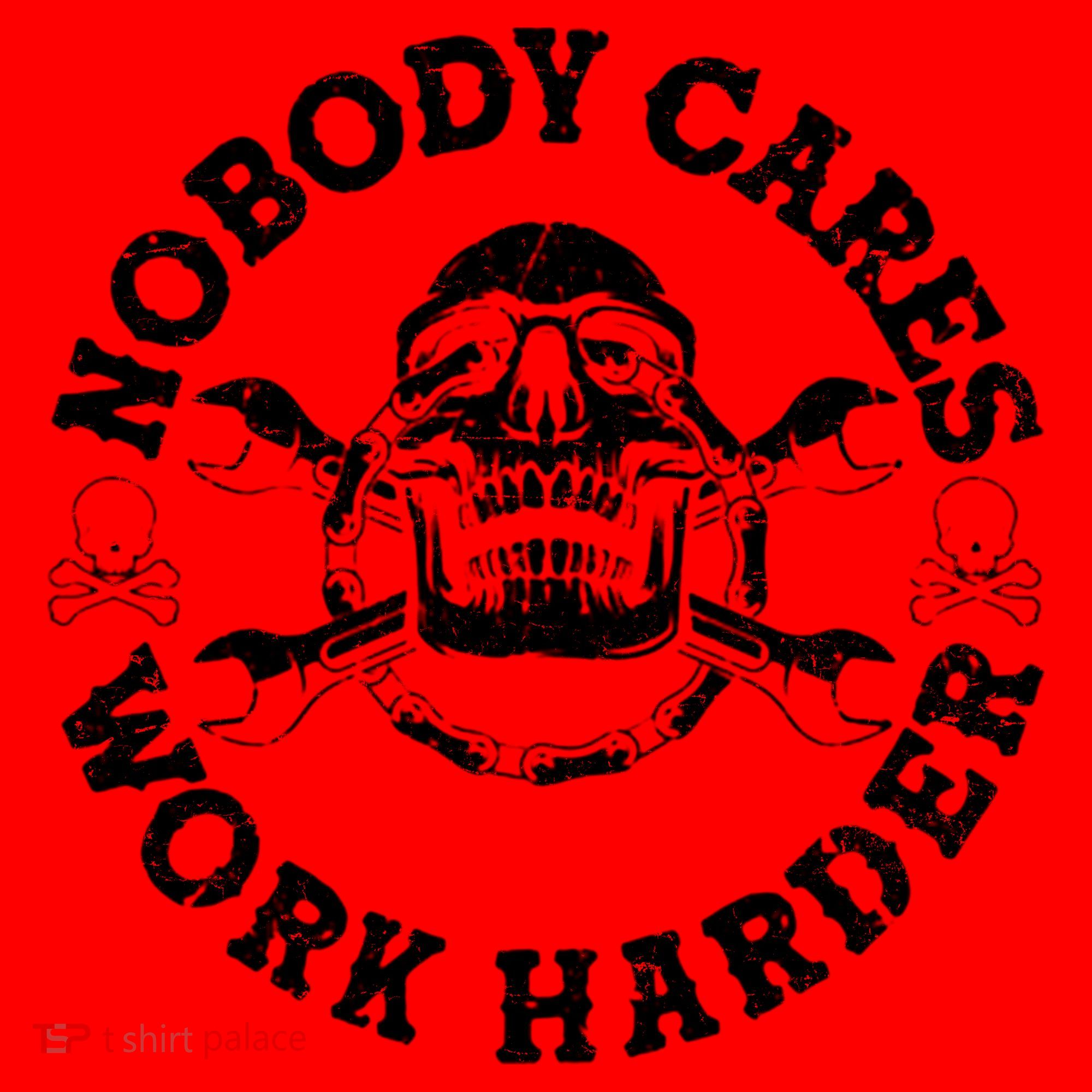 Nobody Cares Work Harder Skull Santa Hat