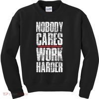 Nobody Cares Work Harder Personal Trainer Kids Sweatshirt thumb 0