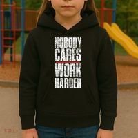 Nobody Cares Work Harder Personal Trainer Kids Hoodie thumb 3