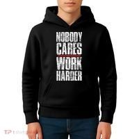 Nobody Cares Work Harder Personal Trainer Kids Hoodie thumb 4
