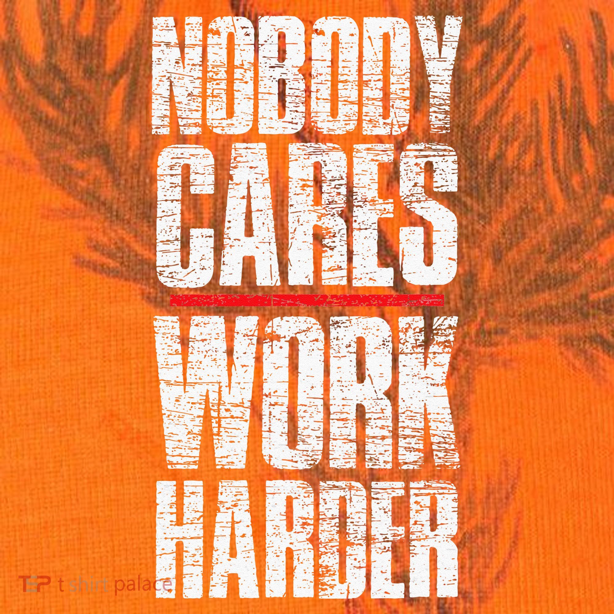 Nobody Cares Work Harder Personal Trainer Kati Licensed 12" Camo Cuffed Beanie