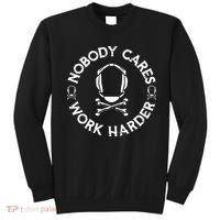 Nobody Cares Work Harder Wrestling Headgear Skull Bones Sweatshirt thumb 0