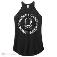 Nobody Cares Work Harder Wrestling Headgear Skull Bones Women's Perfect Tri Rocker Tank thumb 0