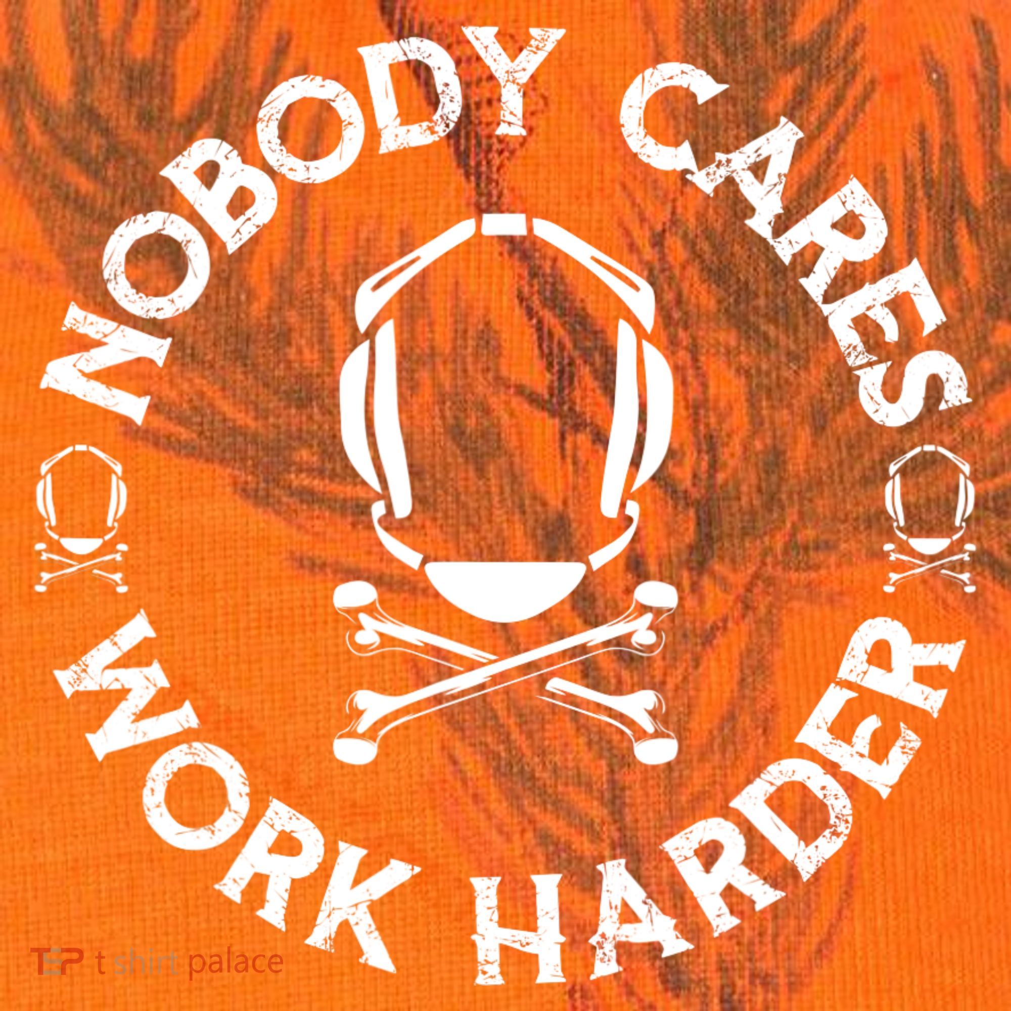 Nobody Cares Work Harder Wrestling Headgear Skull Bones Kati Licensed 12" Camo Cuffed Beanie
